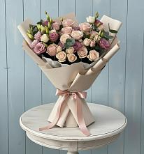 Букет цветов из:  Розы и Лизиантусы #REPLACE_PRED# Дединово