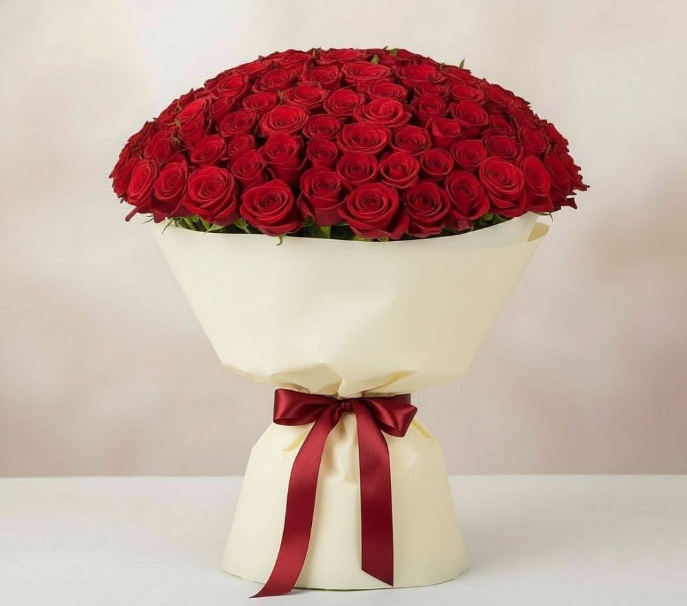 Букет 101 Красная роза Милано в Дединово