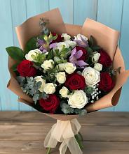 Букет цветов из:  Розы и Альстромерии в Дединово