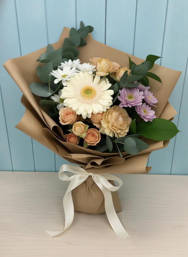 Букет цветов из: Герберы и Хризантемы в Дединово