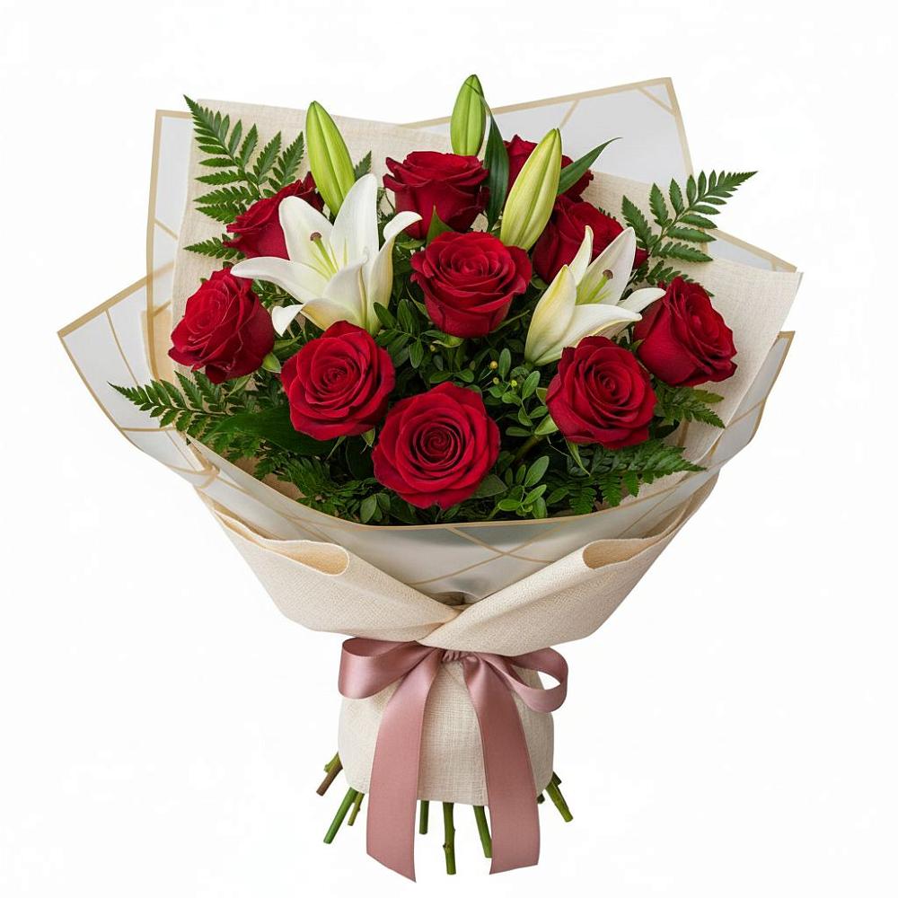 Букет цветов из: Лилии и Розы в Дединово