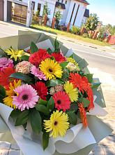 Букет цветов из:  Герберы #REPLACE_PRED# Дединово