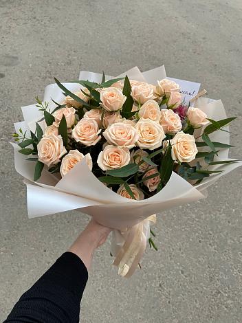 Букет Кремовые розы Латте в Дединово
