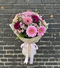 Букет цветов из:  Герберы и Хризантемы #REPLACE_PRED# Дединово