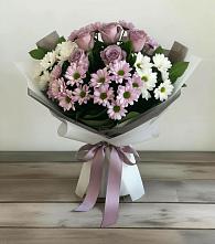 Букет цветов из:  Хризантемы и Розы #REPLACE_PRED# Дединово