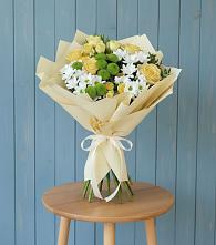 Букет цветов из:  Хризантемы и Розы #REPLACE_PRED# Дединово