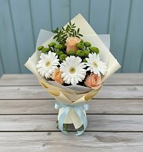 Букет цветов из:  Герберы, Розы и Хризантемы в Дединово