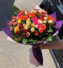 Букет Микс из разноцветных кустовых роз #REPLACE_PRED# Дединово