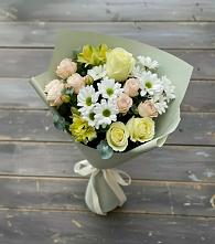 Букет цветов из:  Альстромерии, Розы и Хризантемы в Дединово