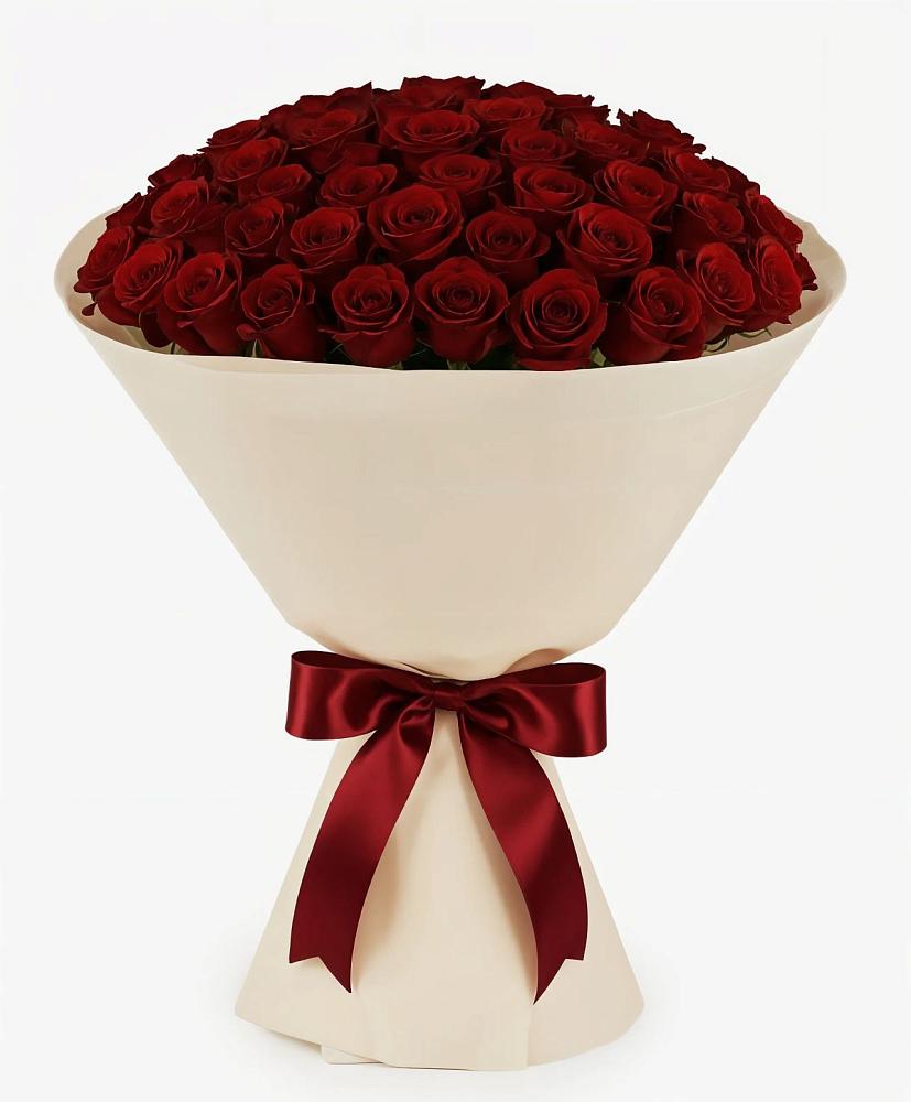 Букет 101 Бордовая роза Блэк Бакарра в Дединово