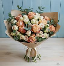 Букет цветов из:  Альстромерии и Розы в Дединово